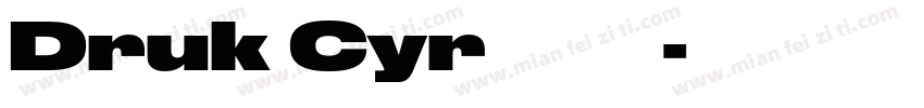 Druk Cyr 字体家族所有风格字体转换